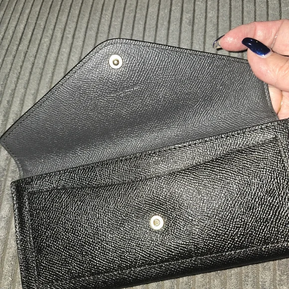 Euc Coach Envelope Snap Wallet Black - Picture 4 of 6